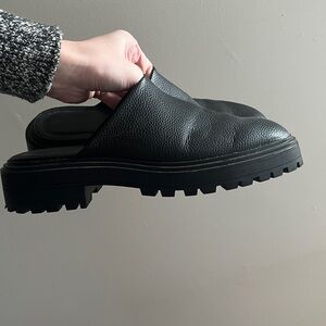 ASOS Black Leather Slip-On Loafers